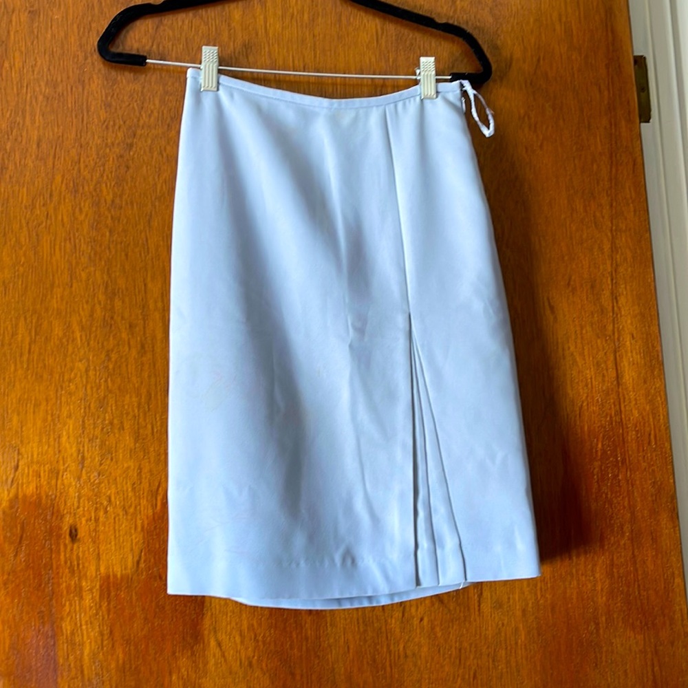 Baby blue Calvin Klein skirt suit